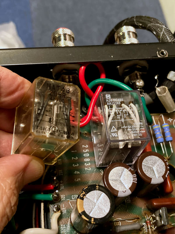 9500とMKIIに使われている出力リレー、TAKAMISAWA製のDC48V