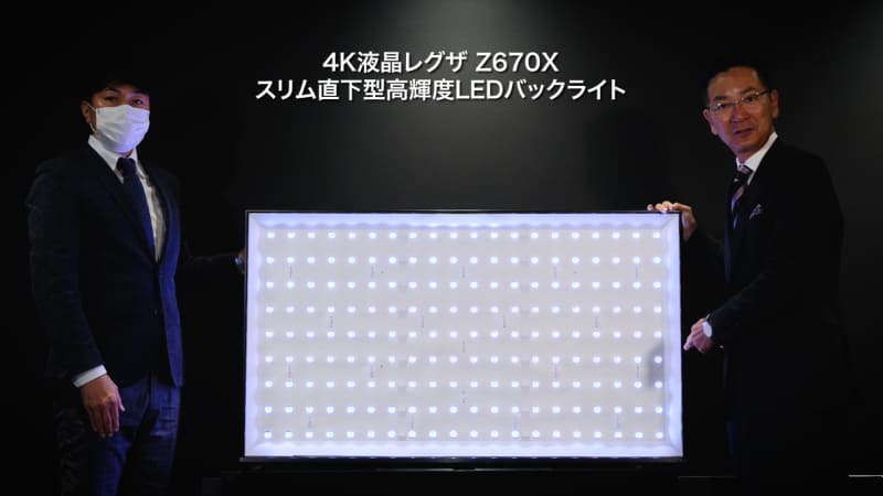 スリム直下型の高輝度LEDバックライトを搭載。制御はグローバルディミング