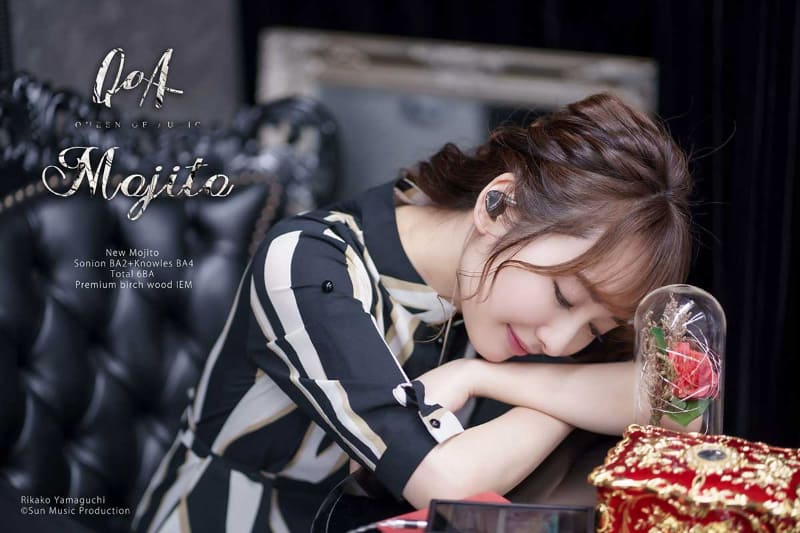 QoAの6 BAイヤフォン「Mojito New」。山口立花子がアンバサダーを続投する