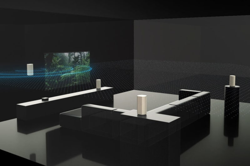 4本のスピーカーは設置する高さなどが違っていてもOK