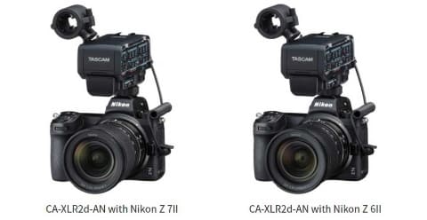 TASCAM、ミラーレス用XLRマイクアダプタ。キヤノン、富士フイルム