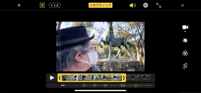 もちろんiOS標準の「写真」アプリではフォーカスの編集なども可能
