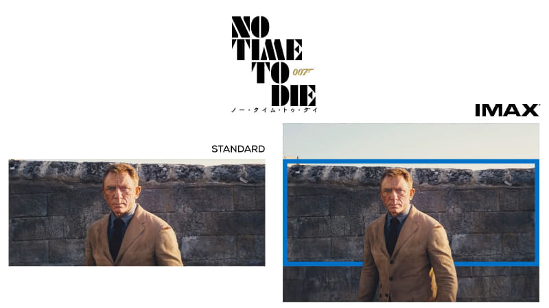 「007/ノー・タイム・トゥ・ダイ」IMAX画角比較<br><span class="fnt-70">2021 DANJAQ, LLC AND MGM. ALL RIGHTS RESERVED.</span>