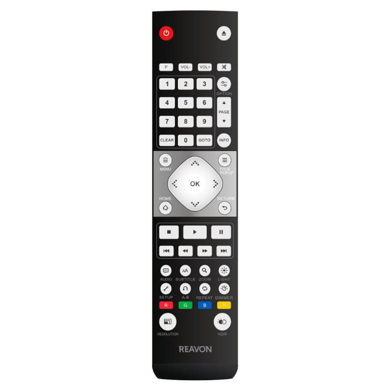 UBR-X200/X100共通の付属リモコン