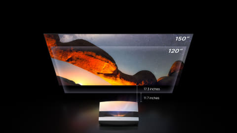 XGIMI、Android TV搭載の超短焦点4Kプロジェクタ。壁面20cmで100型