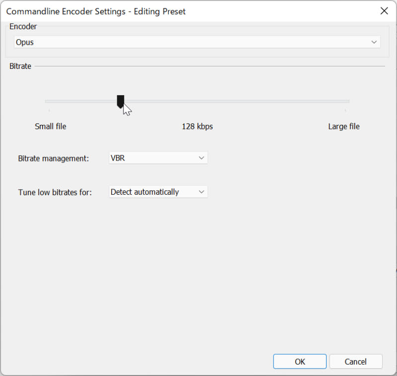 foobar2000は、Opusのエンコード機能を備える