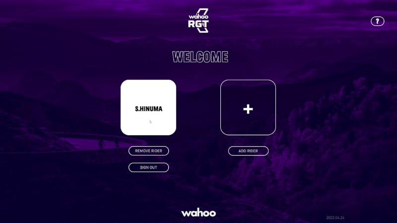 ログイン画面ではユーザー選択が可能