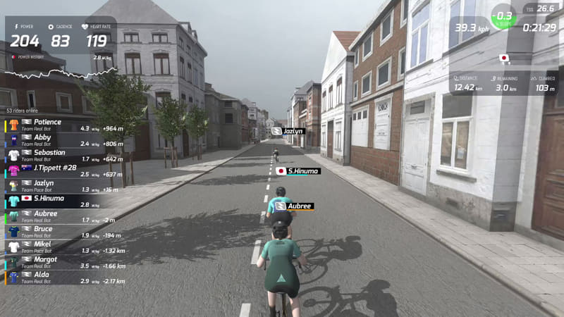 第三者視点のライド画面