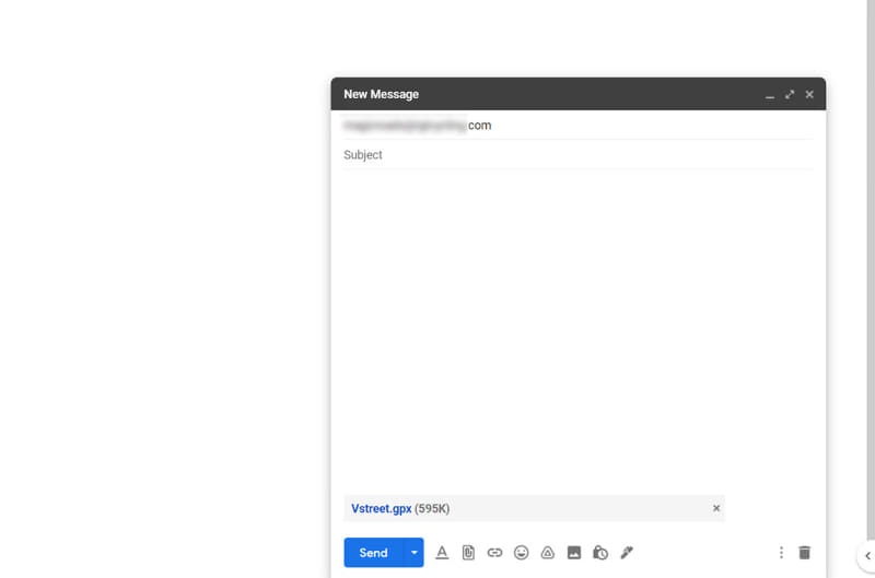 準備は所定のメールアドレス宛にGPXデータを送信するだけ