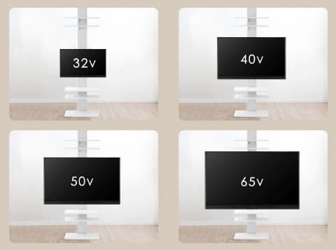 穴をあけずに壁掛け風、テレビ上の空間も活用できるTVスタンド - AV Watch