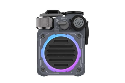 サイバーな雰囲気を演出する」ライト付きBluetoothスピーカー