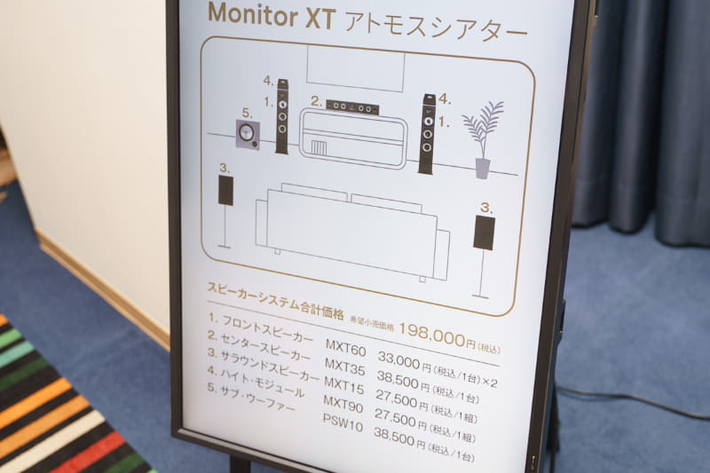 MONITOR XTシリーズで揃えた、Dolby Atmos対応シアター。これ全部で198,000円に収まる