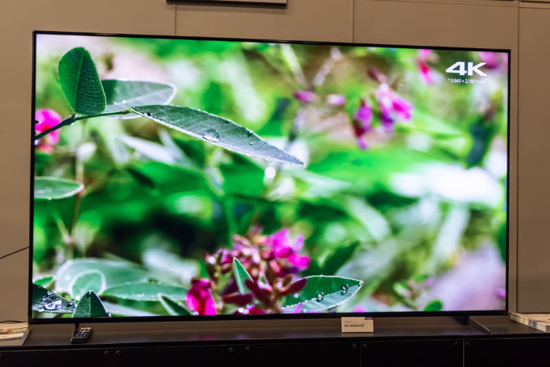 BRAVIA XR「X90K」シリーズにプロモードを搭載した、85型モデル「XRJ-85X90K/BZ」も展示