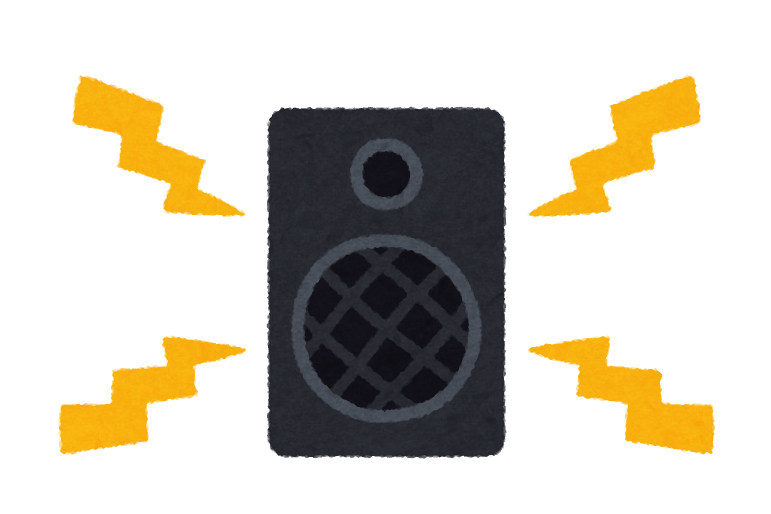 スピーカーの大音量も、壁や床が振動することで固体伝搬音となる