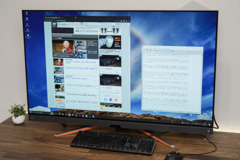 ディスプレイ・モニター本体 BENQ EX480UZ BenQ「EX480UZ」レビュー：デスクに置くには巨大だが、有機ELの