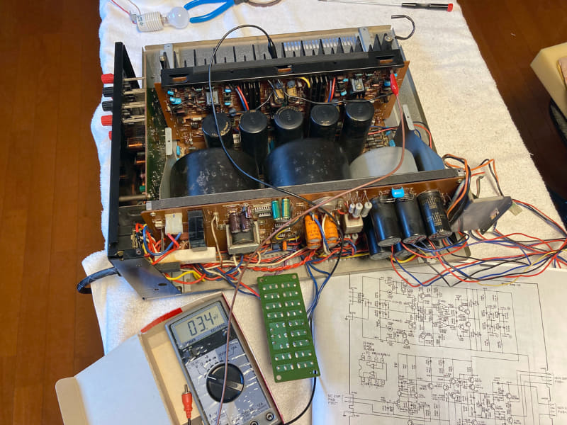 提供してもらった回路図を見ながら故障箇所を探る