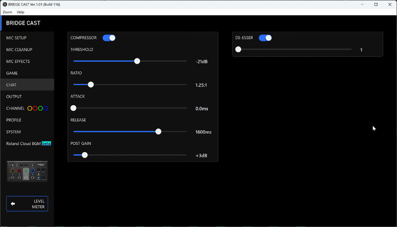ZOOMやSKYPEなどから入っていくる声を聴きとりやすい形に調整できる