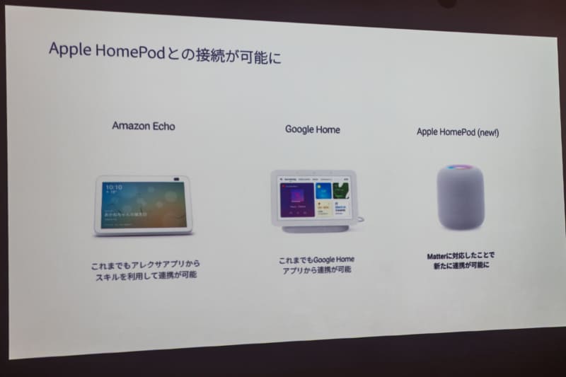 Apple HomePodと新たに連携