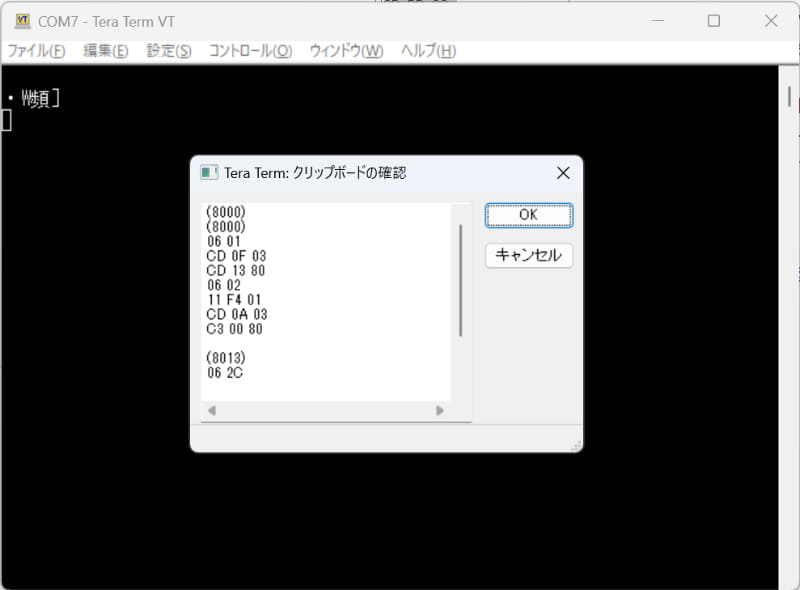 Tera Termで転送する
