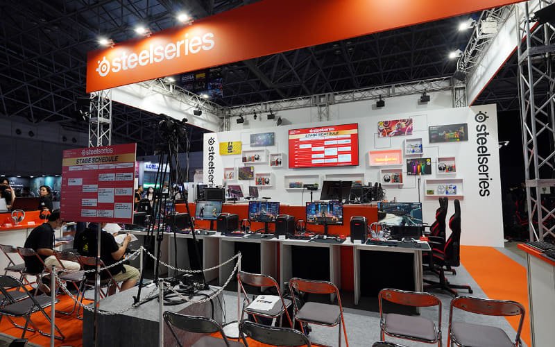 東京ゲームショウ2023のスティールシリーズブース