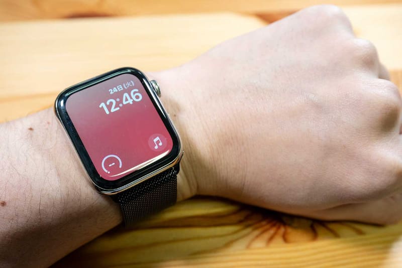 これまで使っていた「Apple Watch Series 4」を装着したところ