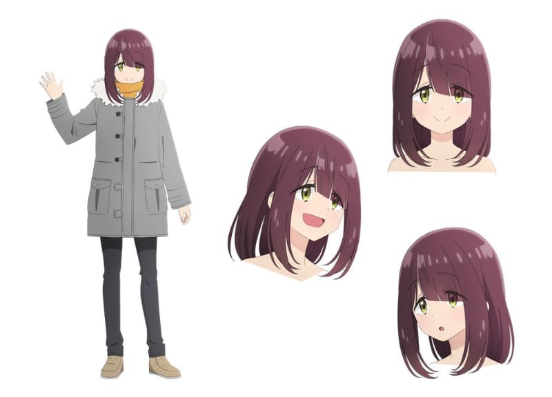 土岐綾乃キャラ設定画<br><span class="fnt-70">(C)あfろ・芳文社／野外活動プロジェクト</span>