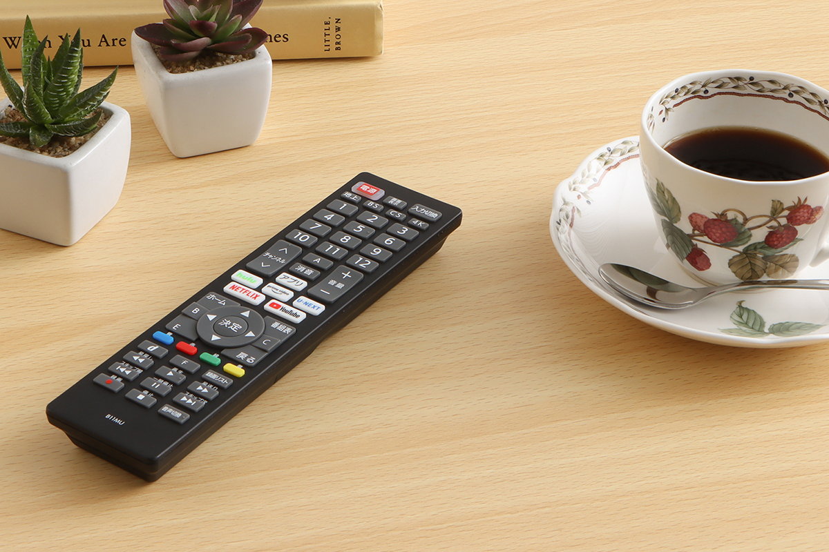 ネット動画ボタン搭載テレビリモコン