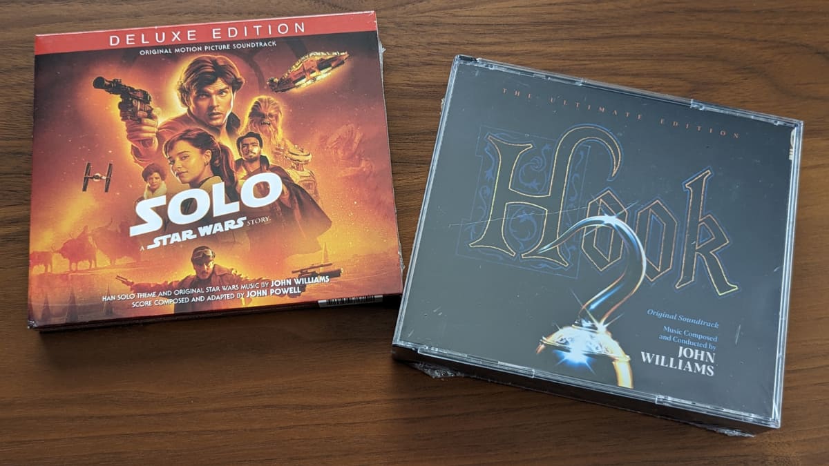 今年11月、12月に発売された「ハン・ソロ/スター・ウォーズ・ストーリー［DELUXE EDITION］」(INTRADA)と「フック［THE ULTIMATE EDITION］」(LA-LA LAND)