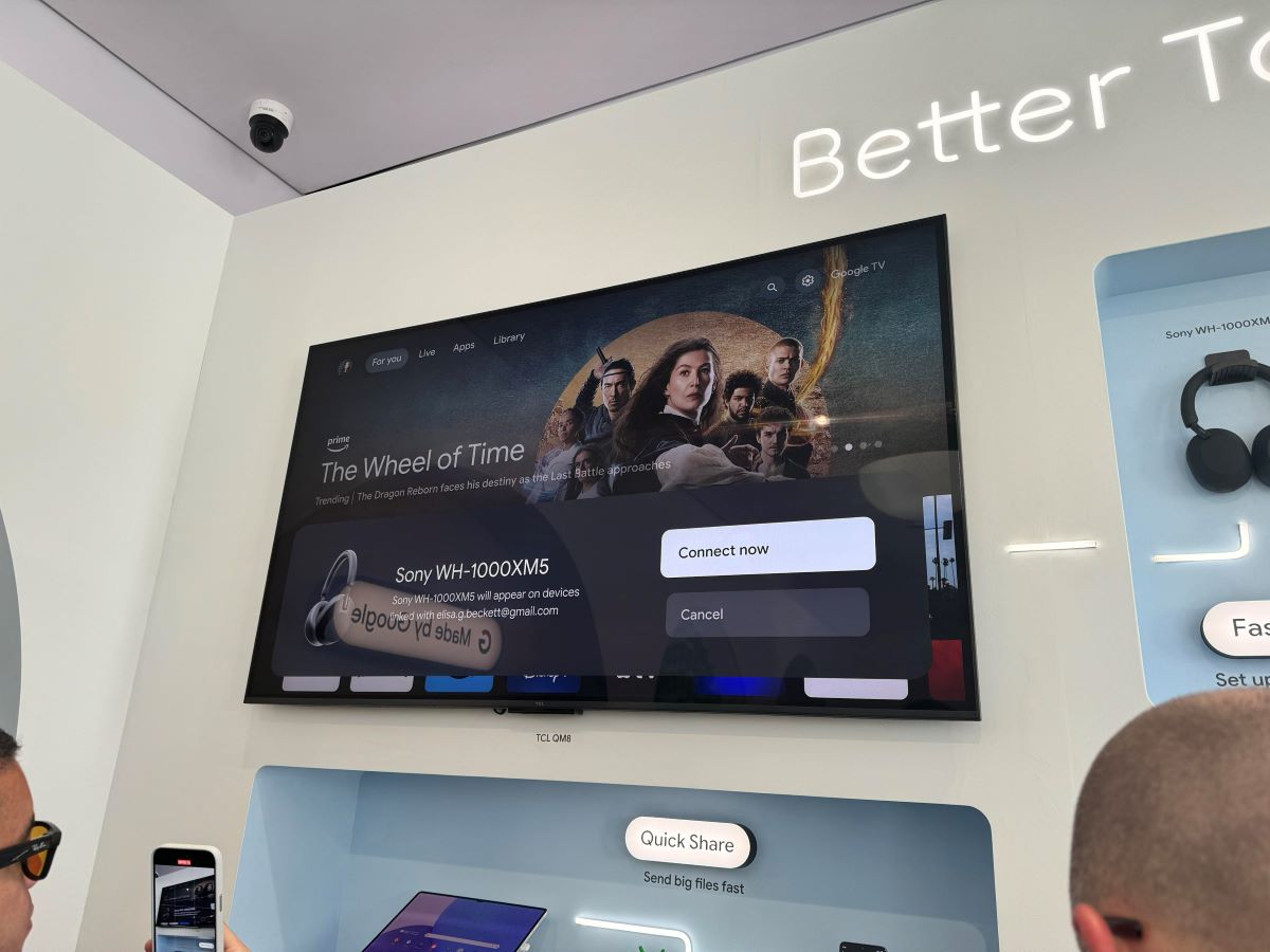 GoogleブースでのFast Pairデモ