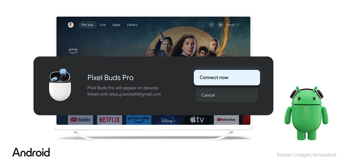 Fast Pairがテレビデバイスに拡大され、テレビ視聴中にヘッドフォンなどが使いやすくなる
