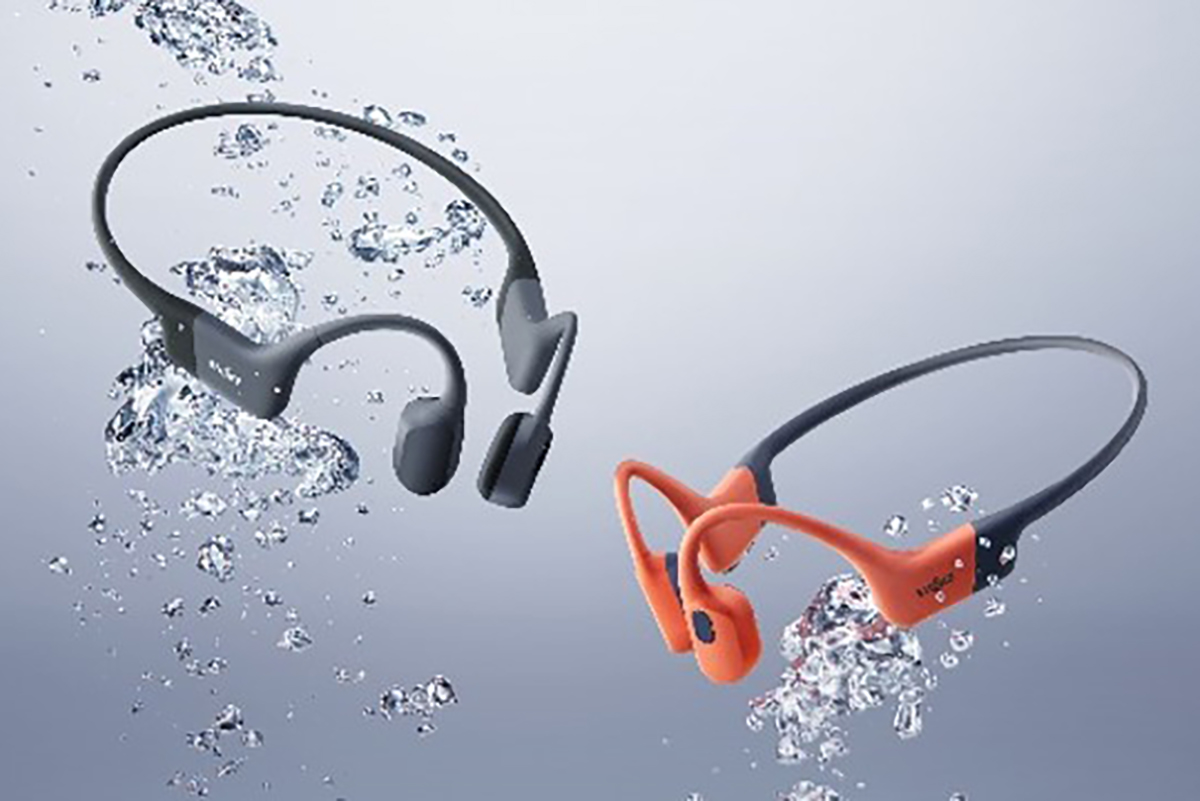 防水オープンイヤー型骨伝導スポーツイヤフォン「OpenSwim Pro」
