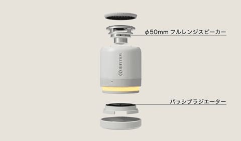 お風呂でも使える、左右に分かれる防水ポータブルスピーカー。約1.58万