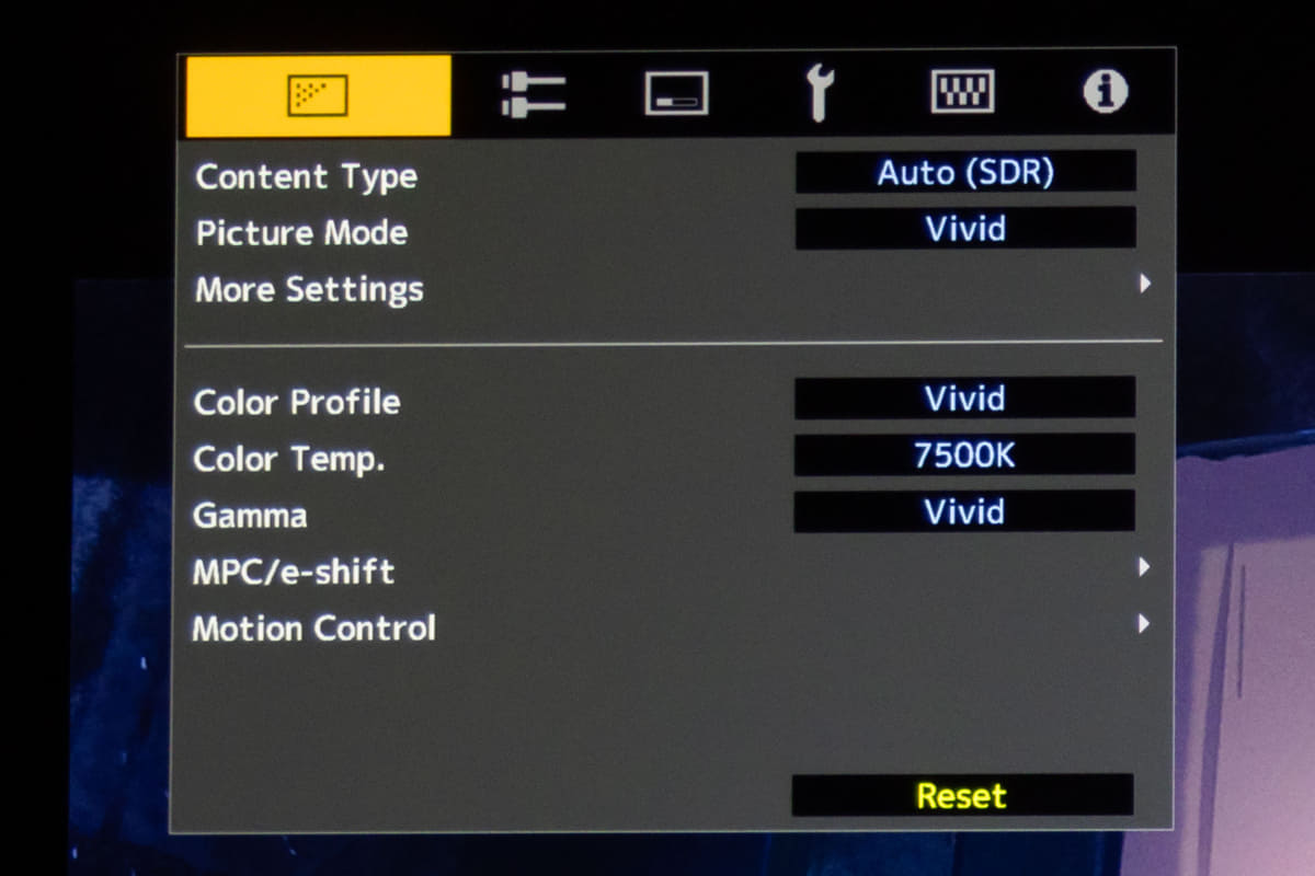 Vividモードが追加された