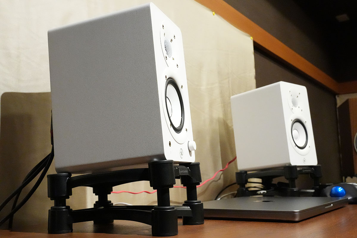 ISO-155のインサートパーツ（小）を使って、見上げるように仰角を付けた