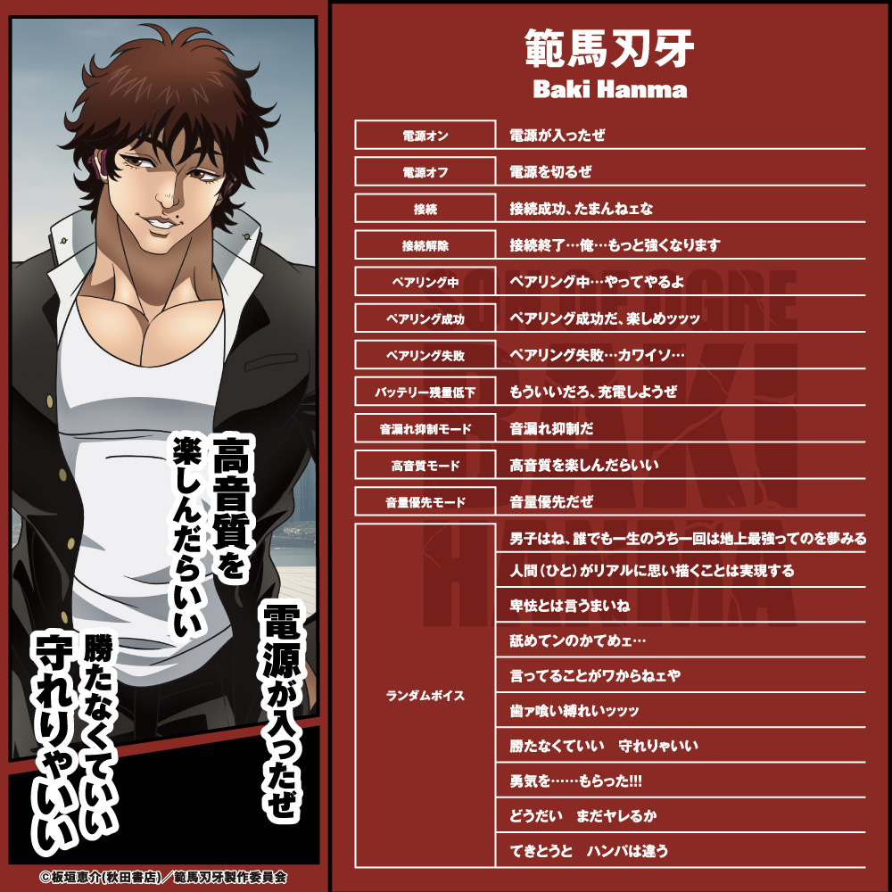 <span class="fnt-70">(C)板垣恵介(秋田書店)／範馬刃牙製作委員会</span>