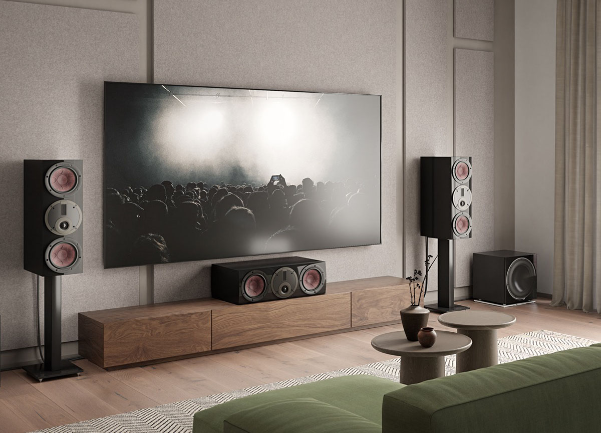 スピーカー全体を縦置きしてフロントスピーカーやリアスピーカーとして使うことも可能