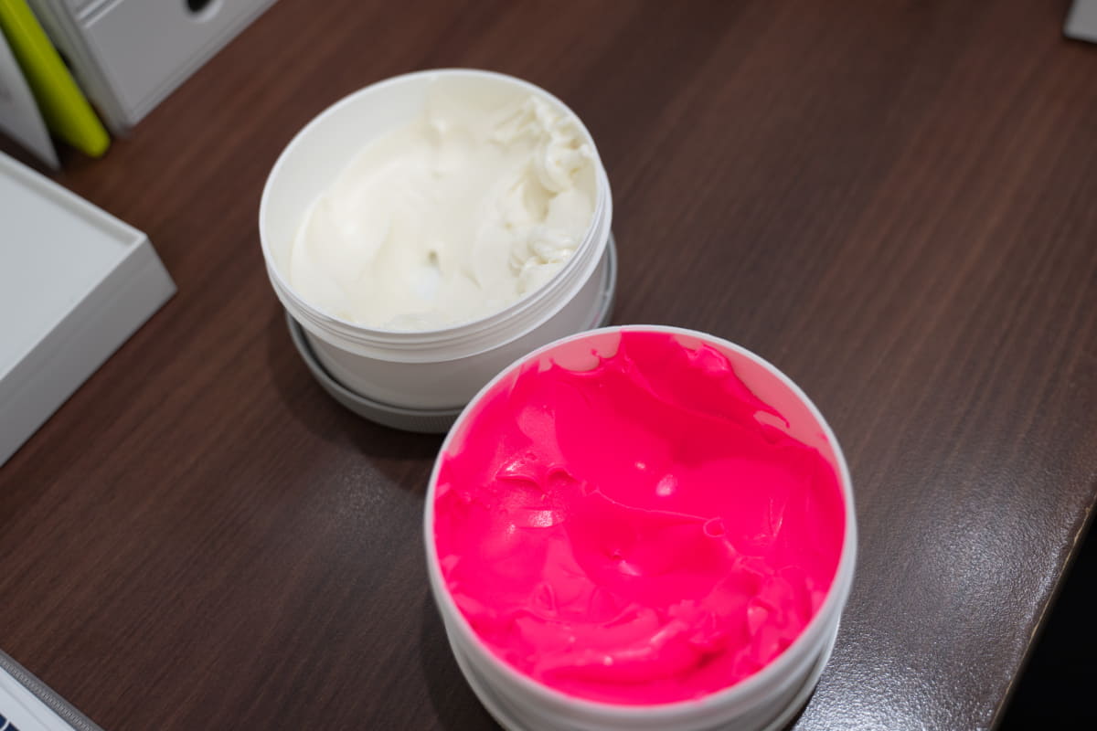 2種類のシリコンを混ぜて