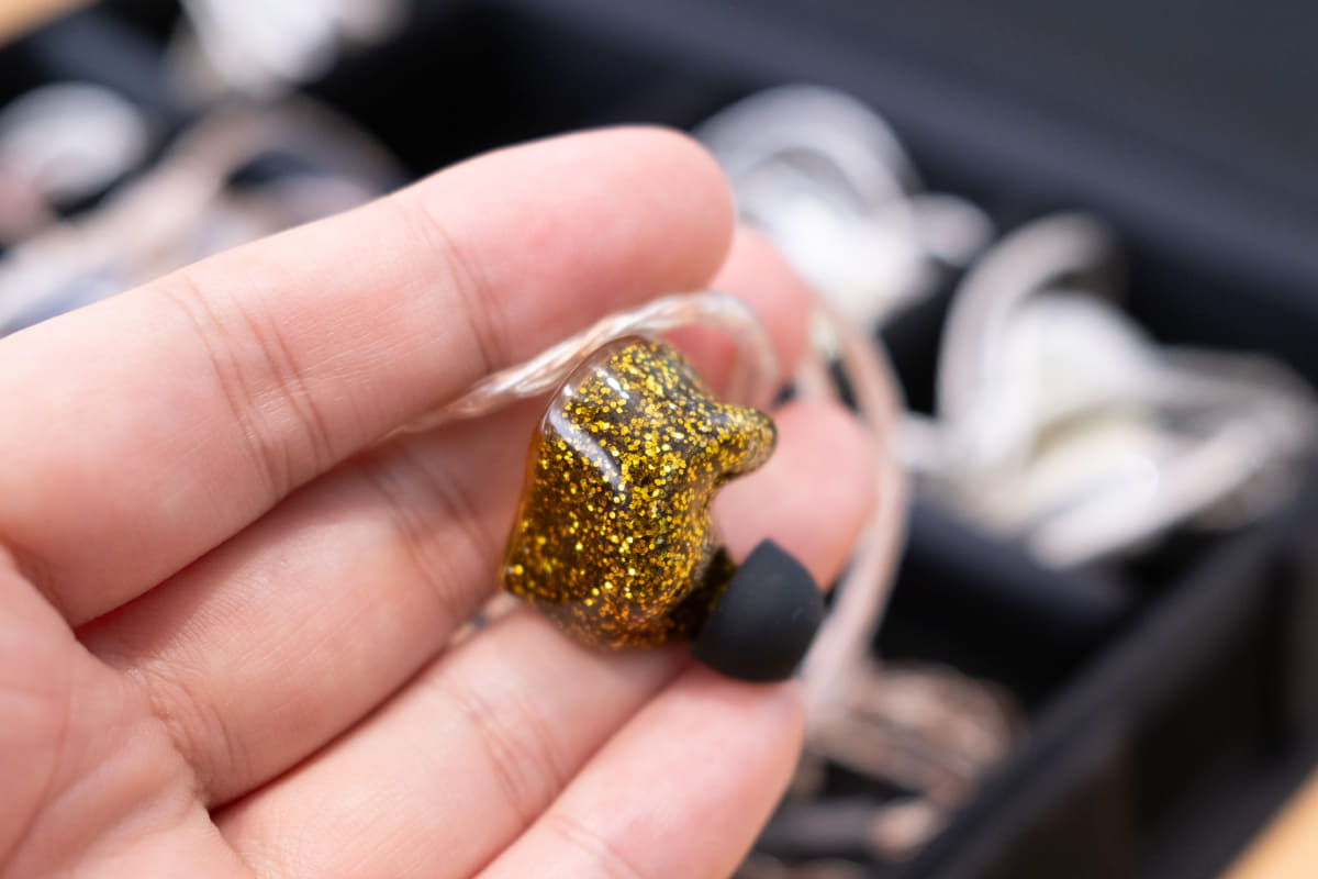 Gold powderを沢山入れるとこうなる。私の場合は、少なめにしてみようかな……