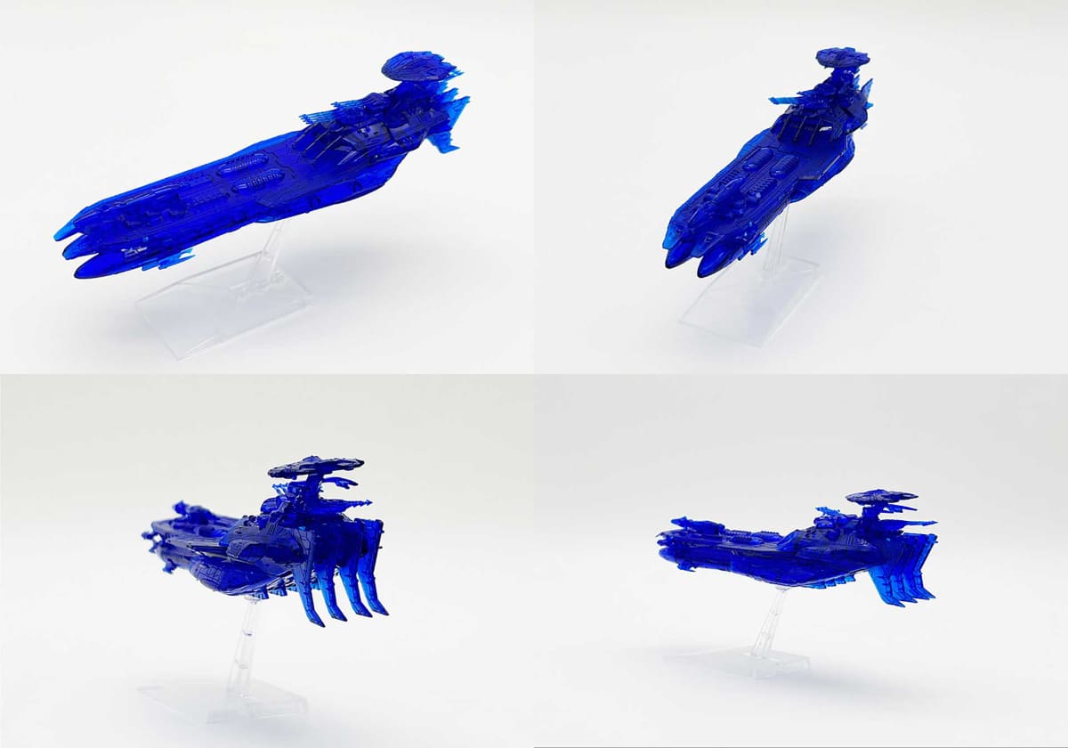 BD通常版の初回限定特典「メカコレクション［特一等航宙戦闘母艦 デウスーラⅢ世 クリアブルー］」<br><span class="fnt-70">(C)西﨑義展/宇宙戦艦ヤマト3199製作委員会</span>