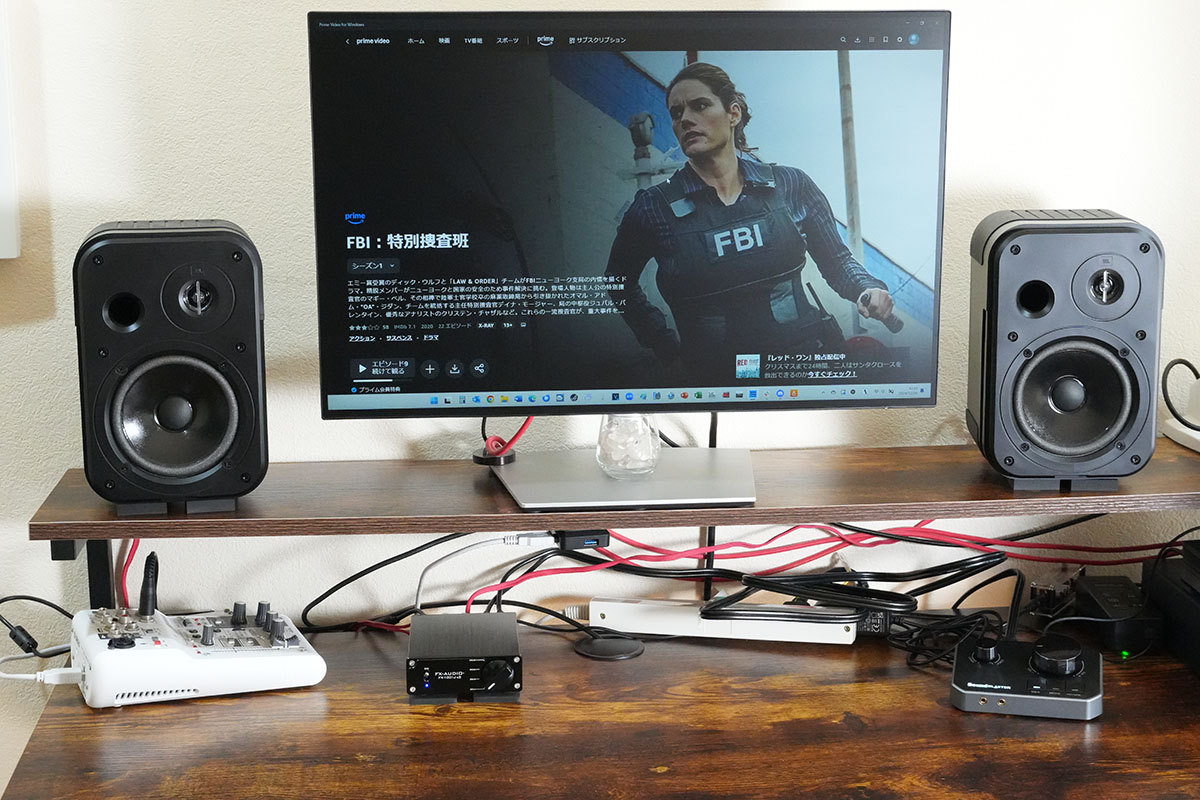パワーアンプ「FX-1001Jx2」、JBLのスピーカー「Control 1 PRO」とも組み合わせてみた