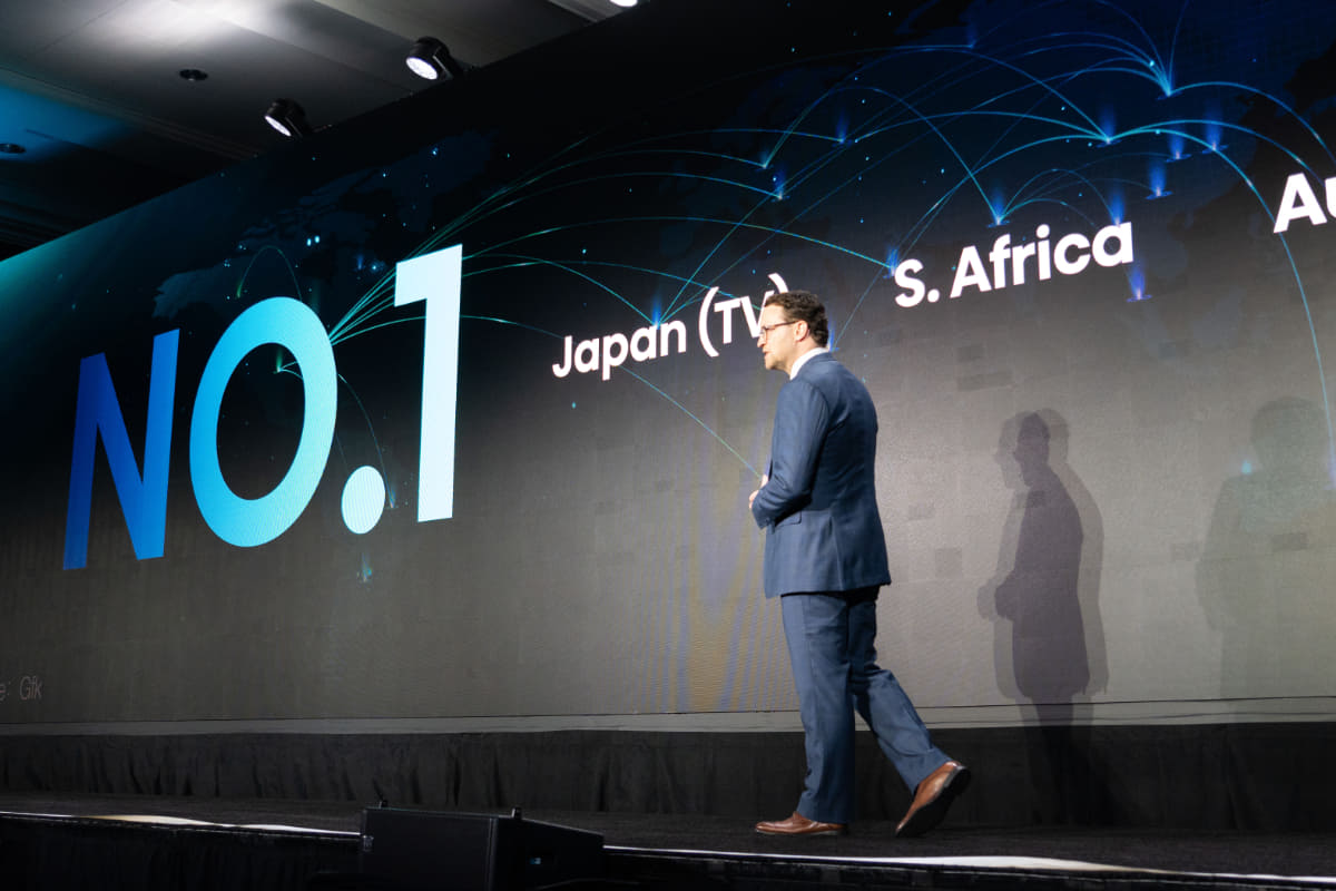 テレビでの日本シェアトップをアピール