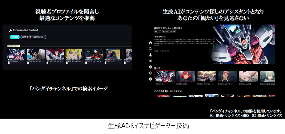 生成AIを使った番組発見機能でもある「生成AIボイスナビゲーター」