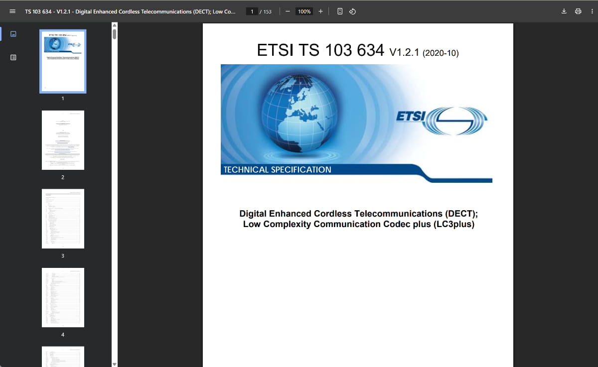 ETSI(欧州電気通信標準化機構)の仕様書