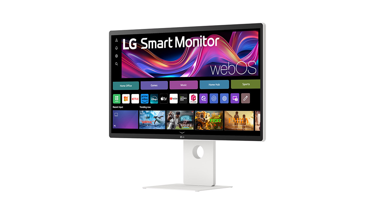 通常のモニタスタンドを採用した「LG Smart Monitor(32U880SA-W)