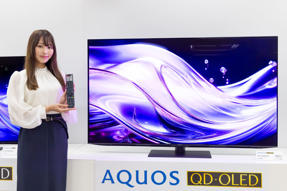 同時発表のAQUOS QD-OLED