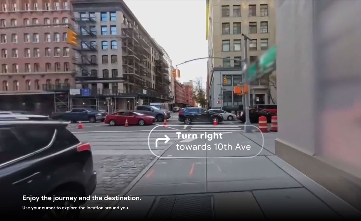 Android XR公式ページより。ナビでの表示はまさにこんなイメージだった