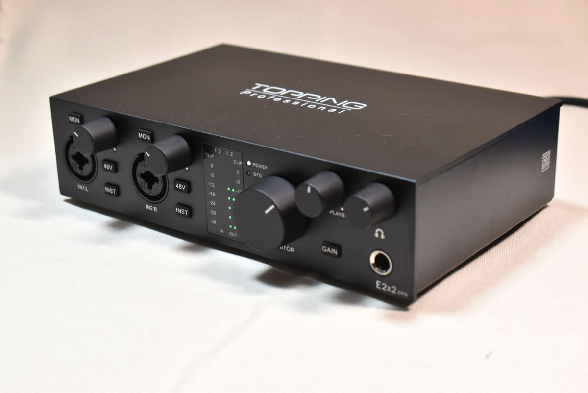 TOPPING Professionalのオーディオインターフェイス「E2x2 OTG」