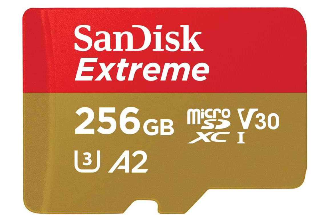 256GBのmicroSDカード「Extreme SDSQXAV-256G-GH3MA」