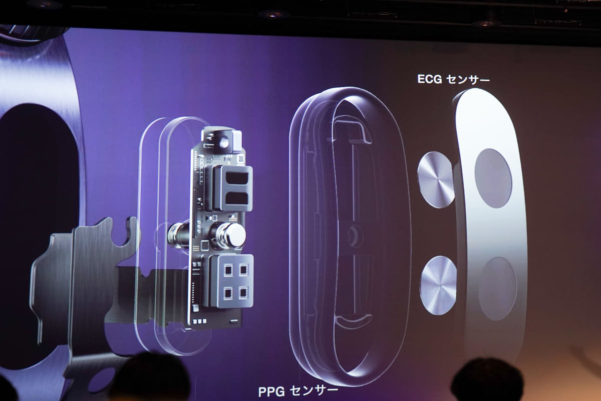圧力センサーと心電図に使用する電極、PPG光電式センサーが一体化した新センサーモジュール「HUAWEI X-TAP」を搭載