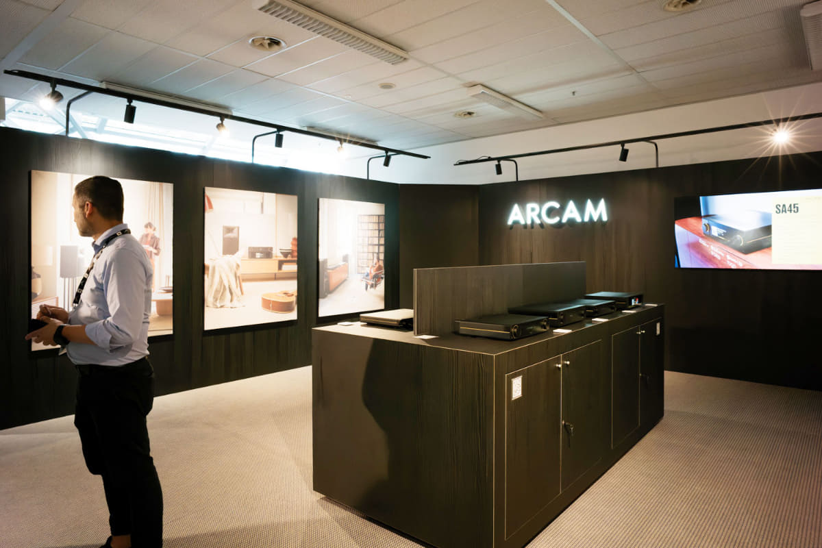 ARCAMブランドの紹介コーナーも